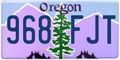 OR license plate 968FJT
