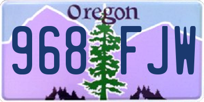 OR license plate 968FJW