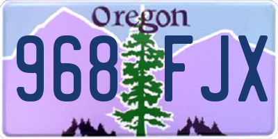 OR license plate 968FJX