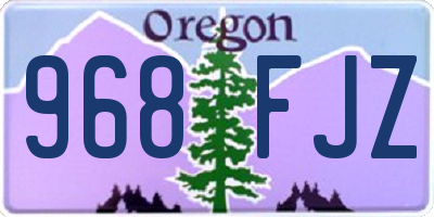 OR license plate 968FJZ