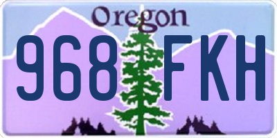OR license plate 968FKH