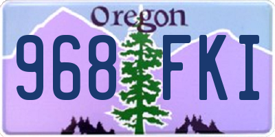 OR license plate 968FKI