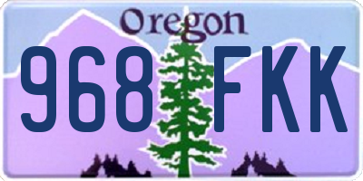 OR license plate 968FKK