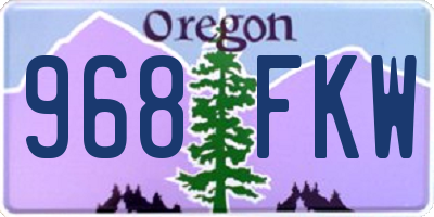 OR license plate 968FKW