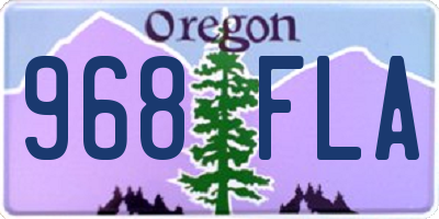 OR license plate 968FLA