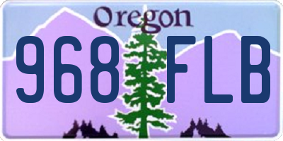 OR license plate 968FLB
