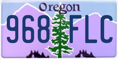 OR license plate 968FLC