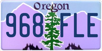 OR license plate 968FLE