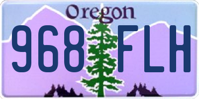 OR license plate 968FLH