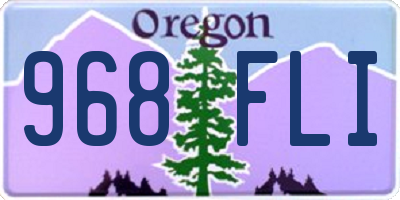 OR license plate 968FLI