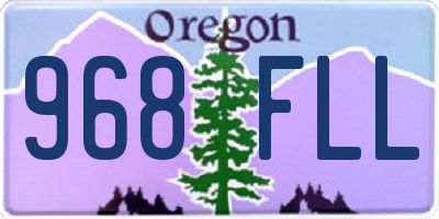 OR license plate 968FLL