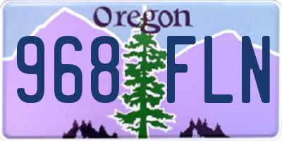 OR license plate 968FLN