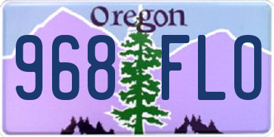 OR license plate 968FLO