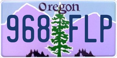 OR license plate 968FLP