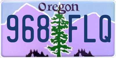 OR license plate 968FLQ