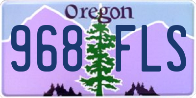OR license plate 968FLS