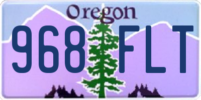 OR license plate 968FLT