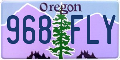 OR license plate 968FLY