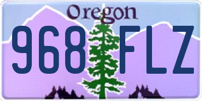 OR license plate 968FLZ