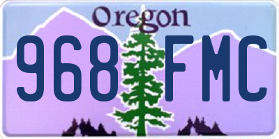 OR license plate 968FMC