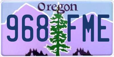 OR license plate 968FME