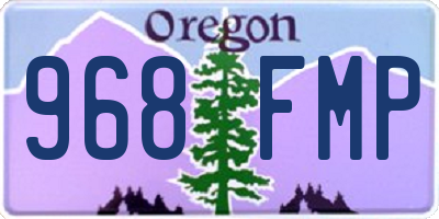 OR license plate 968FMP