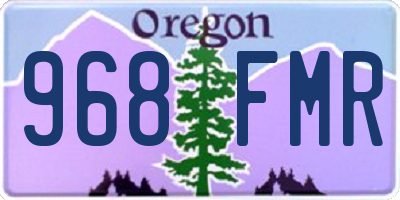 OR license plate 968FMR