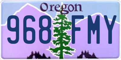 OR license plate 968FMY