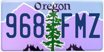 OR license plate 968FMZ