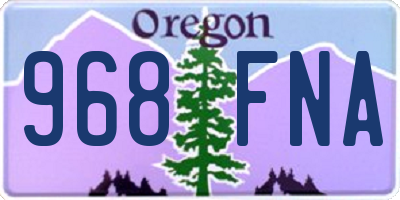 OR license plate 968FNA