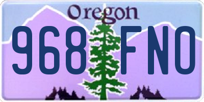 OR license plate 968FNO