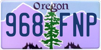 OR license plate 968FNP