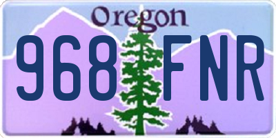OR license plate 968FNR