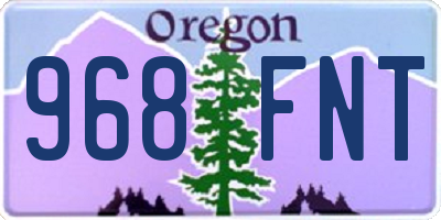 OR license plate 968FNT