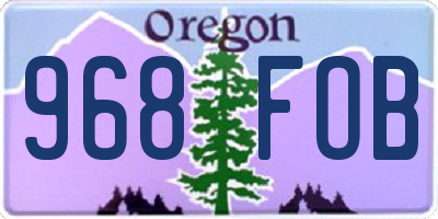 OR license plate 968FOB