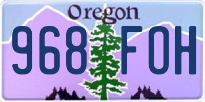 OR license plate 968FOH