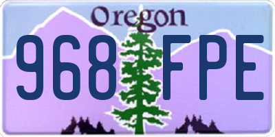 OR license plate 968FPE