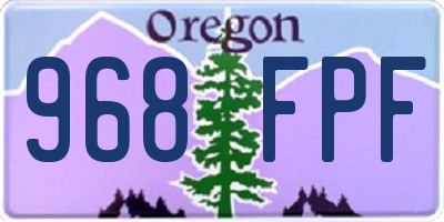 OR license plate 968FPF