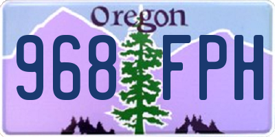 OR license plate 968FPH