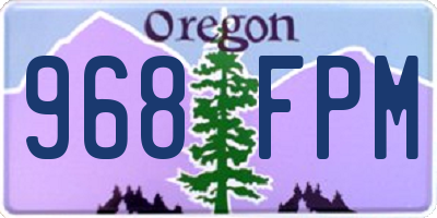 OR license plate 968FPM