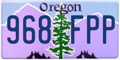 OR license plate 968FPP