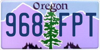 OR license plate 968FPT