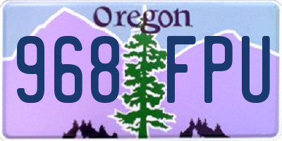 OR license plate 968FPU