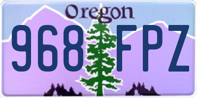 OR license plate 968FPZ