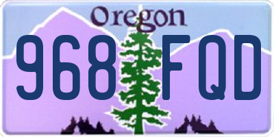 OR license plate 968FQD