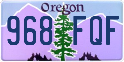 OR license plate 968FQF