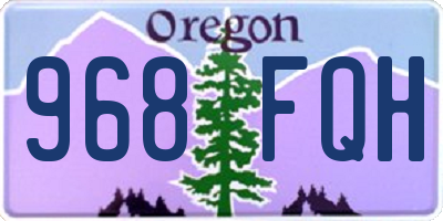 OR license plate 968FQH