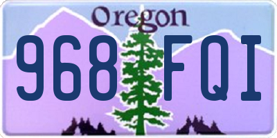 OR license plate 968FQI