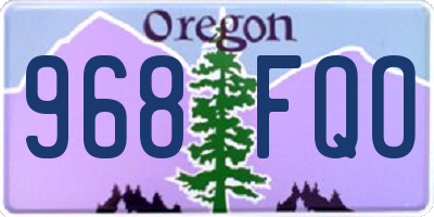 OR license plate 968FQO