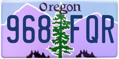 OR license plate 968FQR